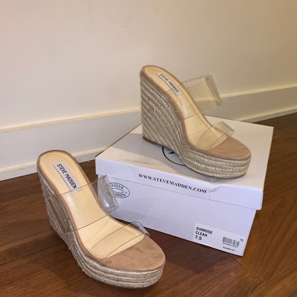 steve madden sunrise clear espadrille wedges